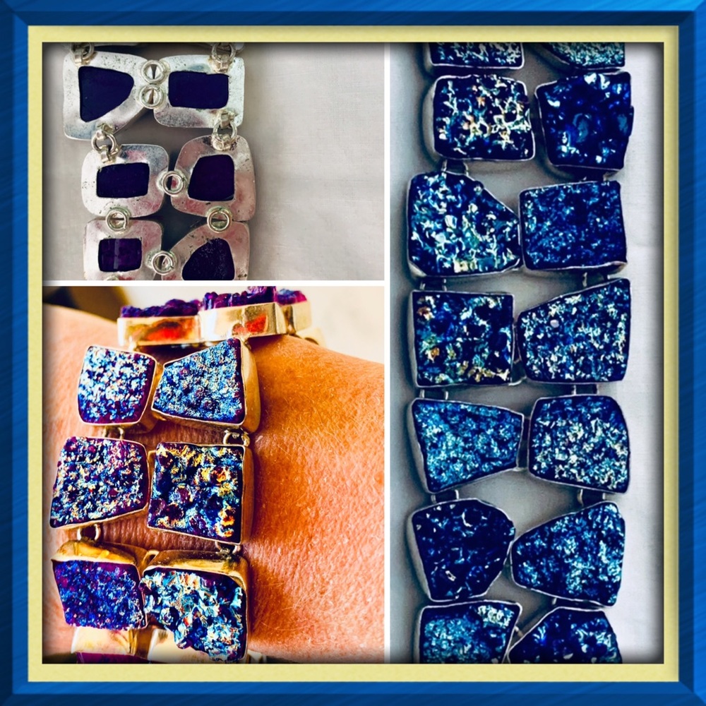 💥PRICEDROP💥Genuine Designed Blue Quartz Bracelet